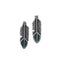 Feather Studs in Turquoise